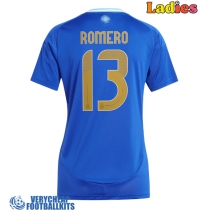 Argentina Cristian Romero #13 Replica Away Shirt Ladies Copa America 2024 Short Sleeve
